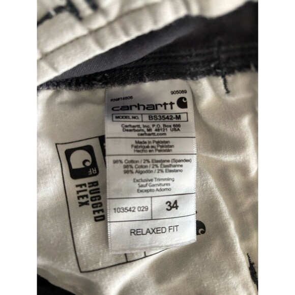 Carhartt Men’s Rugged Fit Cargo Shorts Set Relaxed Fit Size 34 - Picture 10 of 12